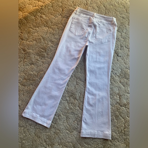 VGUC LAURIE FELT LOS ANGELES SILKY FLARE WHITE STRETCH JEANS IN SIZE M/US SIZE 8 - Picture 4 of 15